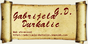 Gabrijela Durkalić vizit kartica